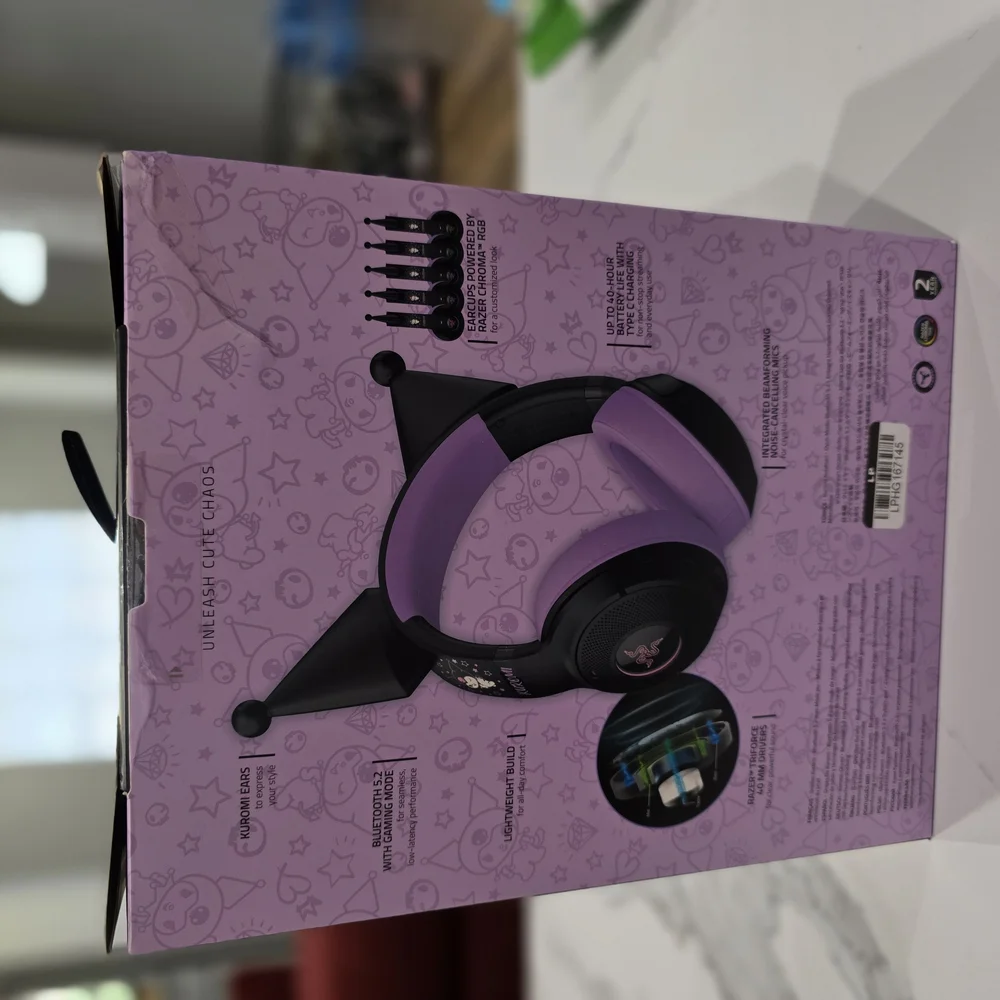 Kuromi Bluetooth Headphones with Cat Ears - Purple - Picture 10 of 12